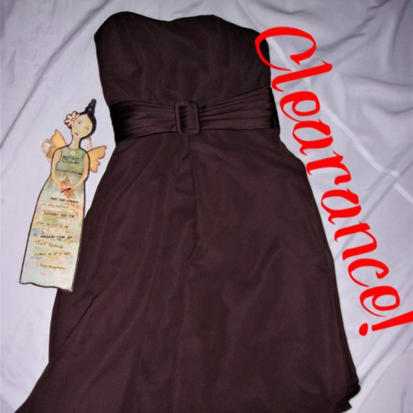Dresses & Skirts - 💝4/$15 womens Medium 6 brown formal dress